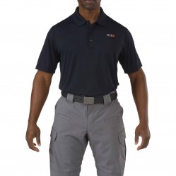 Поло 5.11 Tactical PINNACLE SHORT SLEEVE цвет Dark Navy (724) RANGE RED (477)