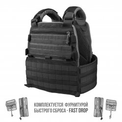 ПЛИТОНОСЕЦ STICH DEFENSE MOD.3 (С БЫСТРОСБРОСОМ FAST DROP) ЧЕРНЫЙ